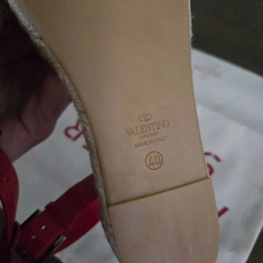 Valentino Ankle Strap Sangallo Espadrilles Shoes Sandals size 40 9 New